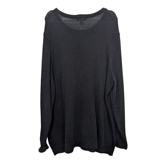 CJ Banks Believe Sweater Womens Size 2X Black Embellished Christmas Holiday Knit - Picture 6 of 9